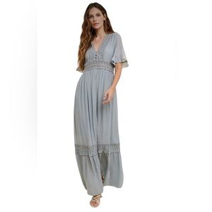 Wishlist Apparel Short Sleeve Crochet Dress Size Medium